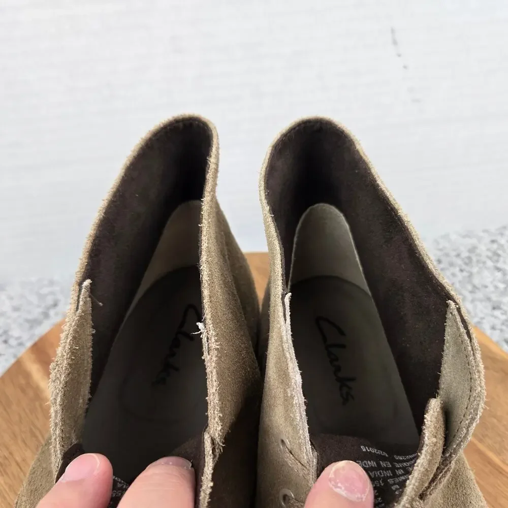 Clarks Men 10M Bushacre 2 Brown Suede Casual Daily Lifestyle Desert Chukka Boot